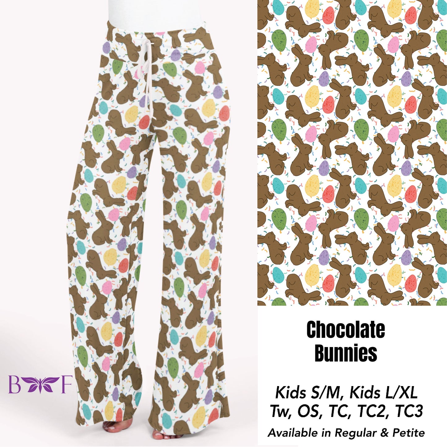 Chocolate Bunny kids leggings with pockets