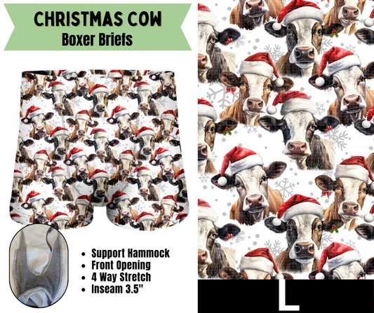 Christmas Cow Boxer Briefs