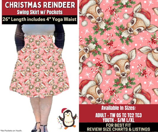 Preorder! Closes 9/4. ETA Dec. Christmas Reindeer Swing Skirt