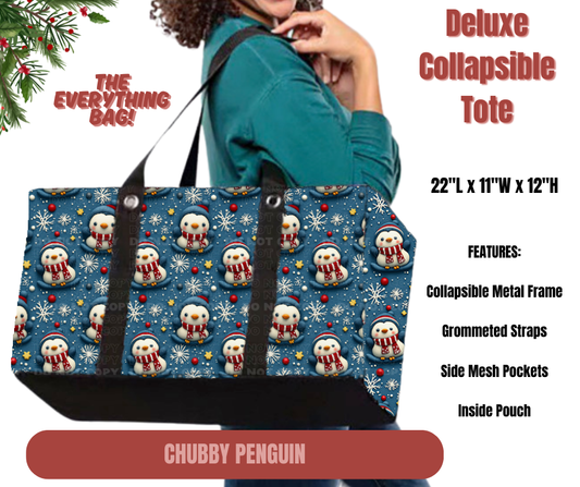 Chubby Penguin Collapsible Tote