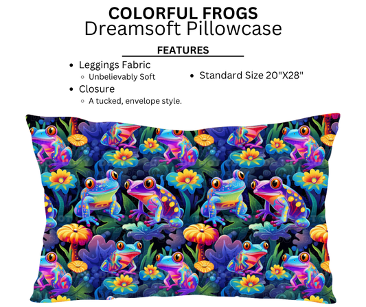 Colorful Frogs Dreamsoft Pillowcases