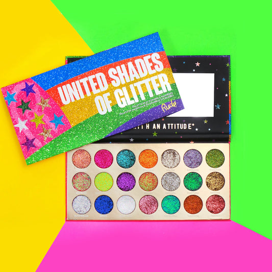 United Shades of Glitter -  21 Pressed Glitter Eyeshadow Palette