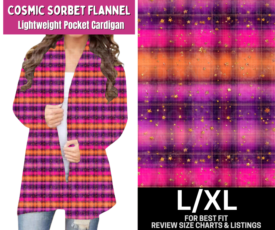 Cosmic Sorbet Flannel Pocket Cardigan