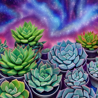 Cosmic Succulent Garden