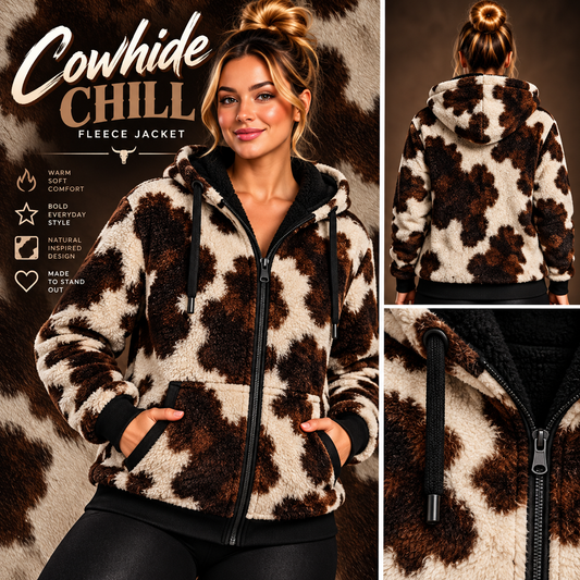 Cowhide Chill-FLEECE LINED HOODED JACKET-PREORDER CLOSING 11/9, ETA LATE JAN.