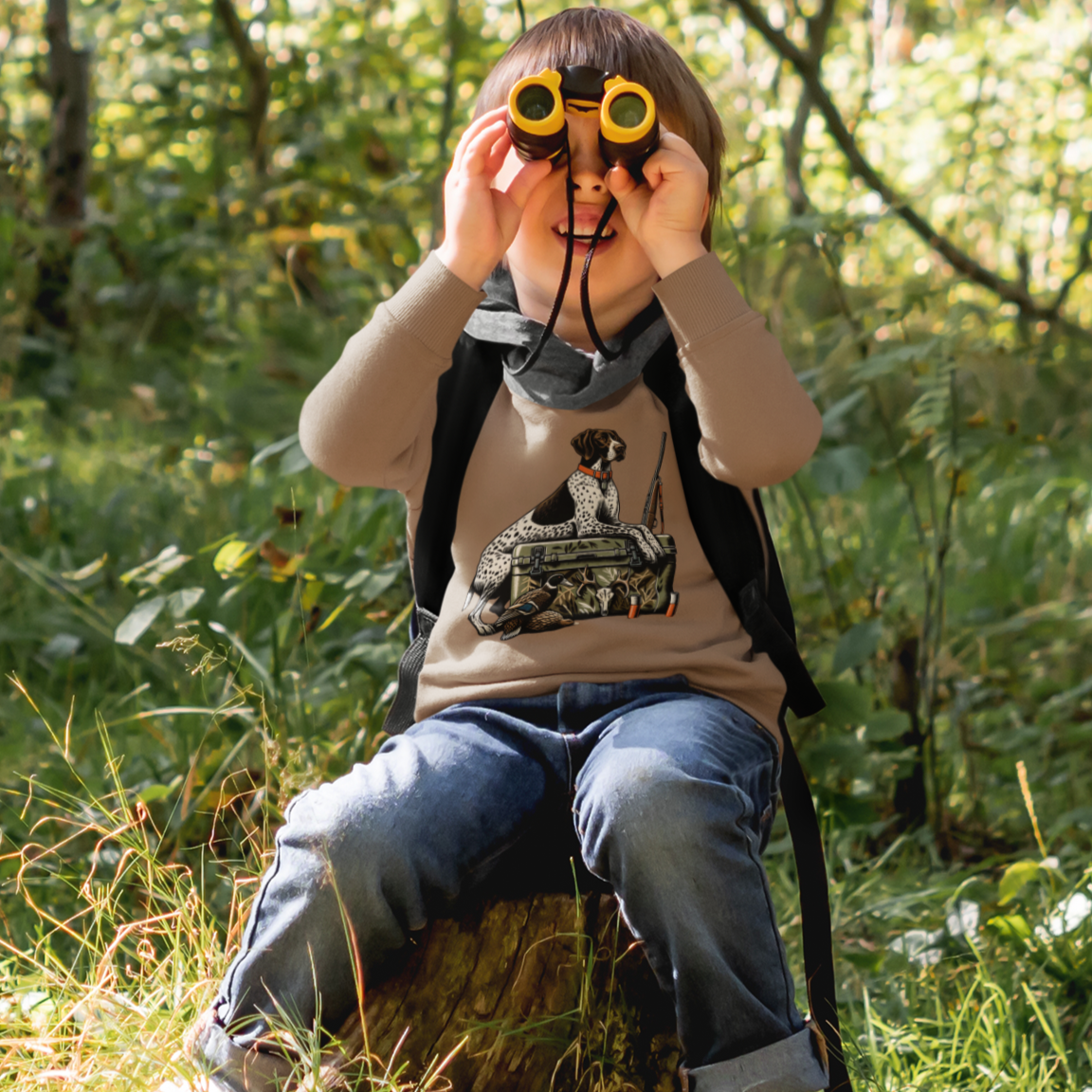 Little Explorer Hunting Buddy Youth & Toddler Sweatshirt