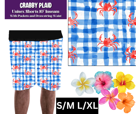 Crabby Plaid Unisex Shorts