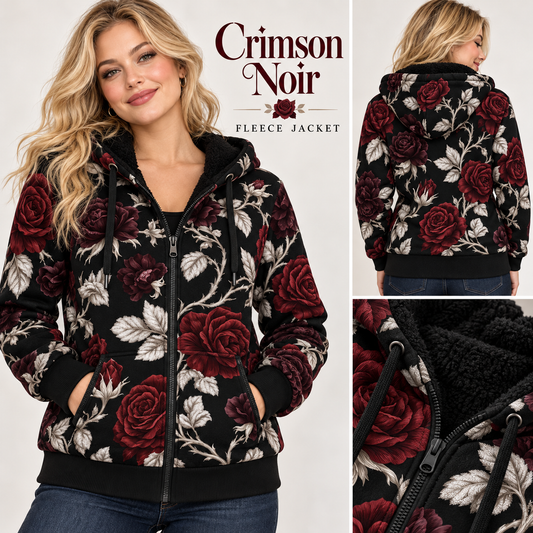 Crimson Noir-FLEECE LINED HOODED JACKET-PREORDER CLOSING 11/9, ETA LATE JAN.