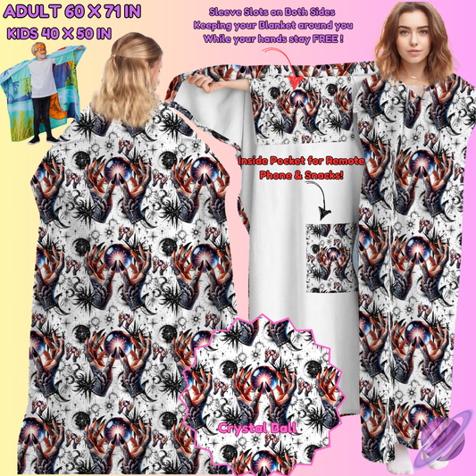 WEARABLE THROW RUN-CRYSTAL BALL-PREORDER CLOSING 8/31-  ETA LATE NOV./EARLY DEC.
