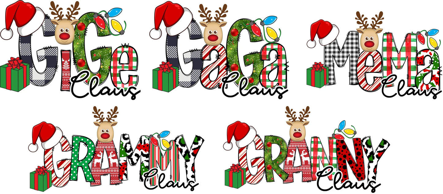 Custom Name Claus Tee or Sweatshirt (PREORDER - ETA 2 WEEKS)