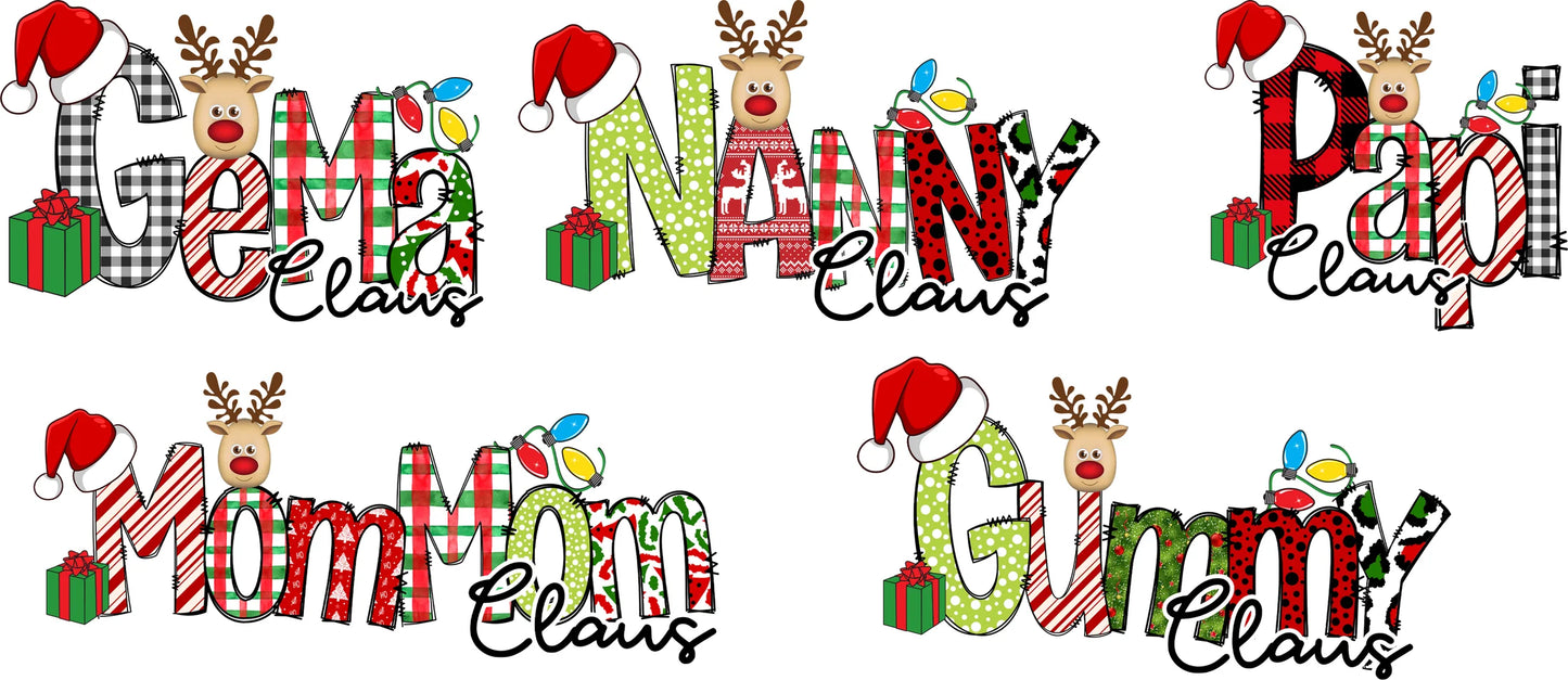 Custom Name Claus Tee or Sweatshirt (PREORDER - ETA 2 WEEKS)