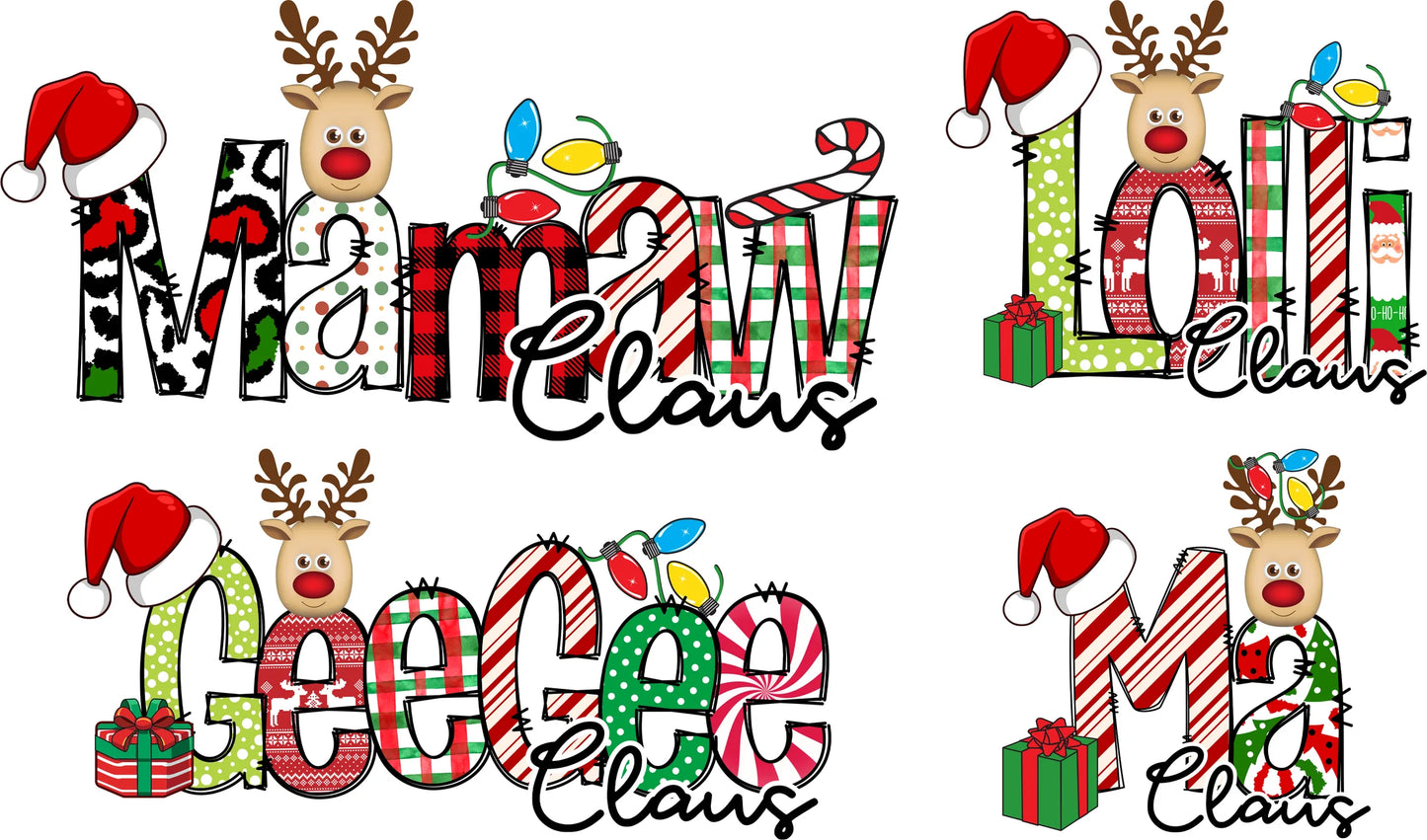 Custom Name Claus Tee or Sweatshirt (PREORDER - ETA 2 WEEKS)