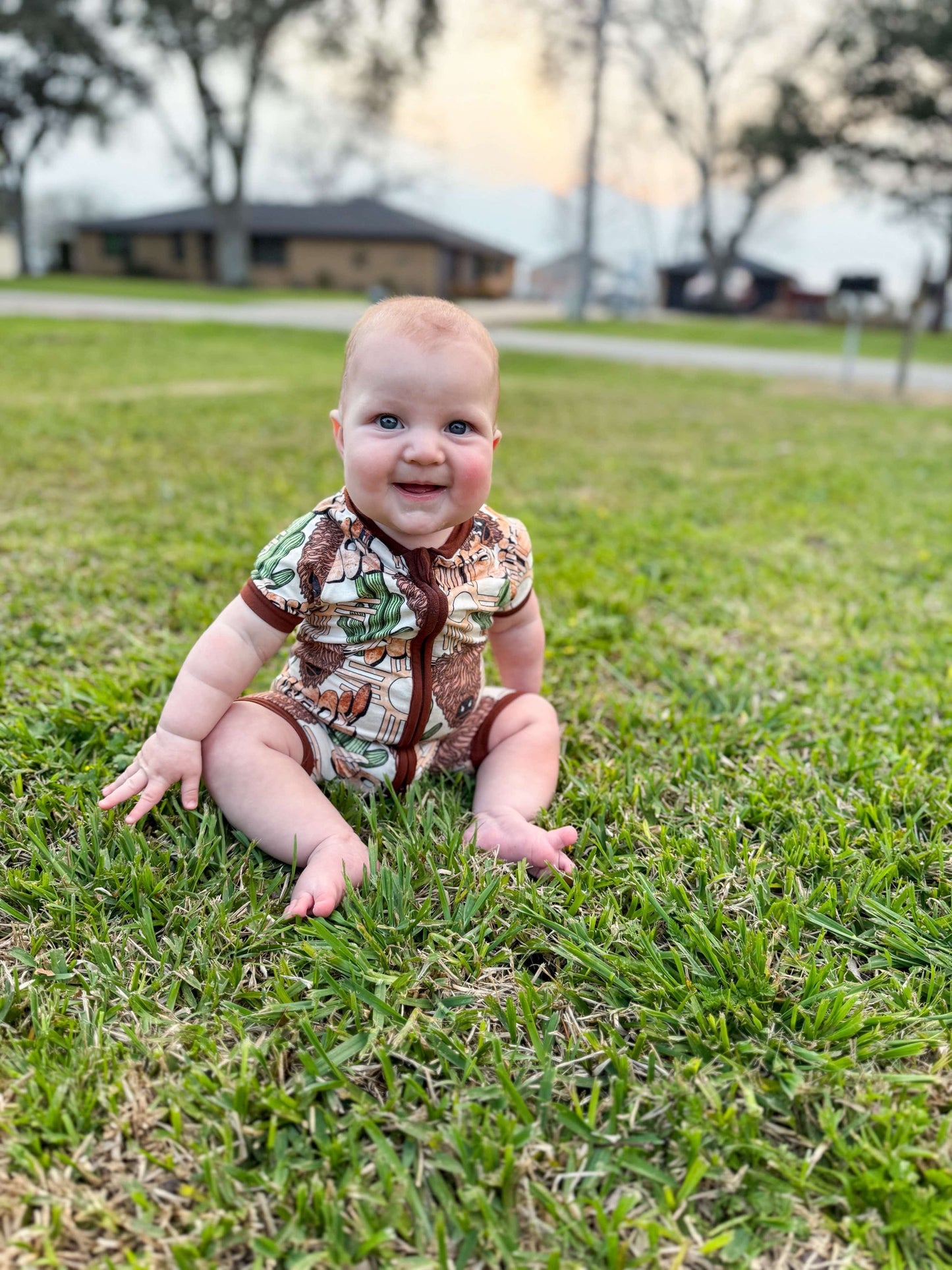 Cowboy Bamboo Shortie Romper