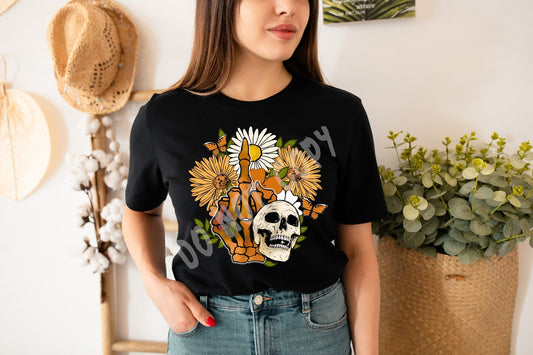 DAISY SKULL TEE