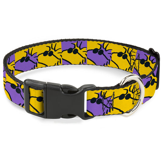 Plastic Clip Collar - Peanuts Woodstock Shades Pose Blocks Blue/Yellow/Black