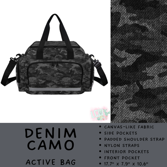 Batch #500 - Active Armor Collection - Closes 3/6 - ETA early May - Denim Camo Active Bag