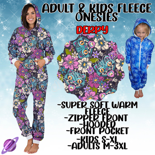 DERPY - ADULT & KIDS FLEECE ONESIES CLOSING 9/28