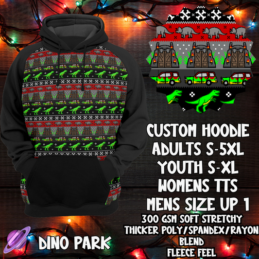 DINO PARK-HOODIE-XMAS SWEATER (PREORDER CLOSES 9/27, ETA END NOV.)