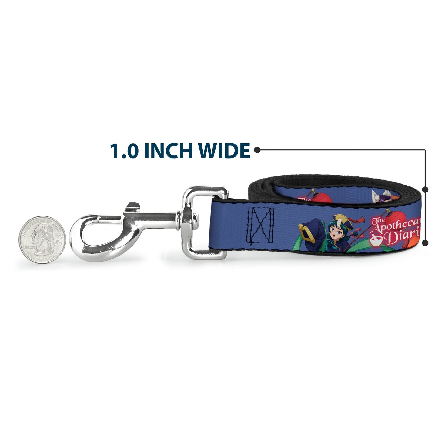 Dog Leash - THE APOTHECARY DIARIES Jinshi and Maomao Pose and Title Logo Purple