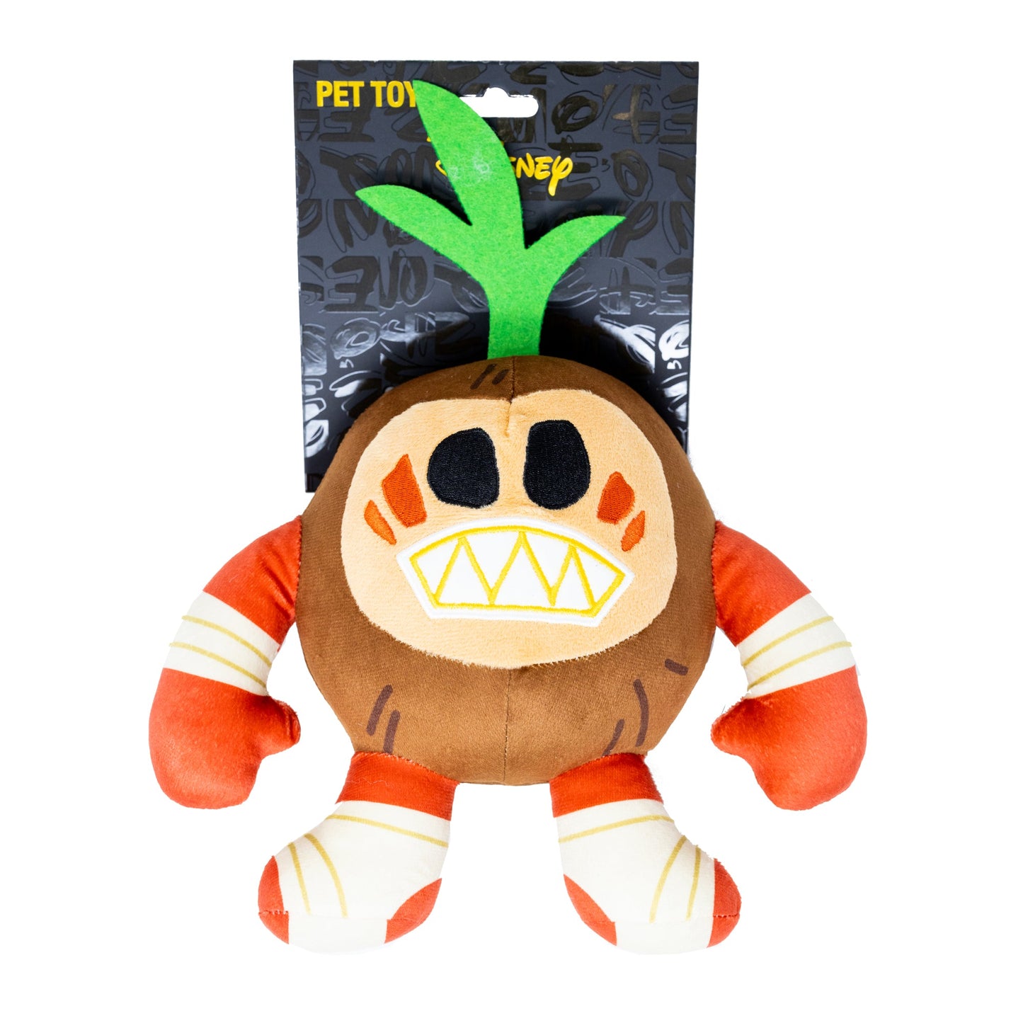 Dog Toy Squeaker Plush - Moana Kakamora Coconut Monster Full Body Pose