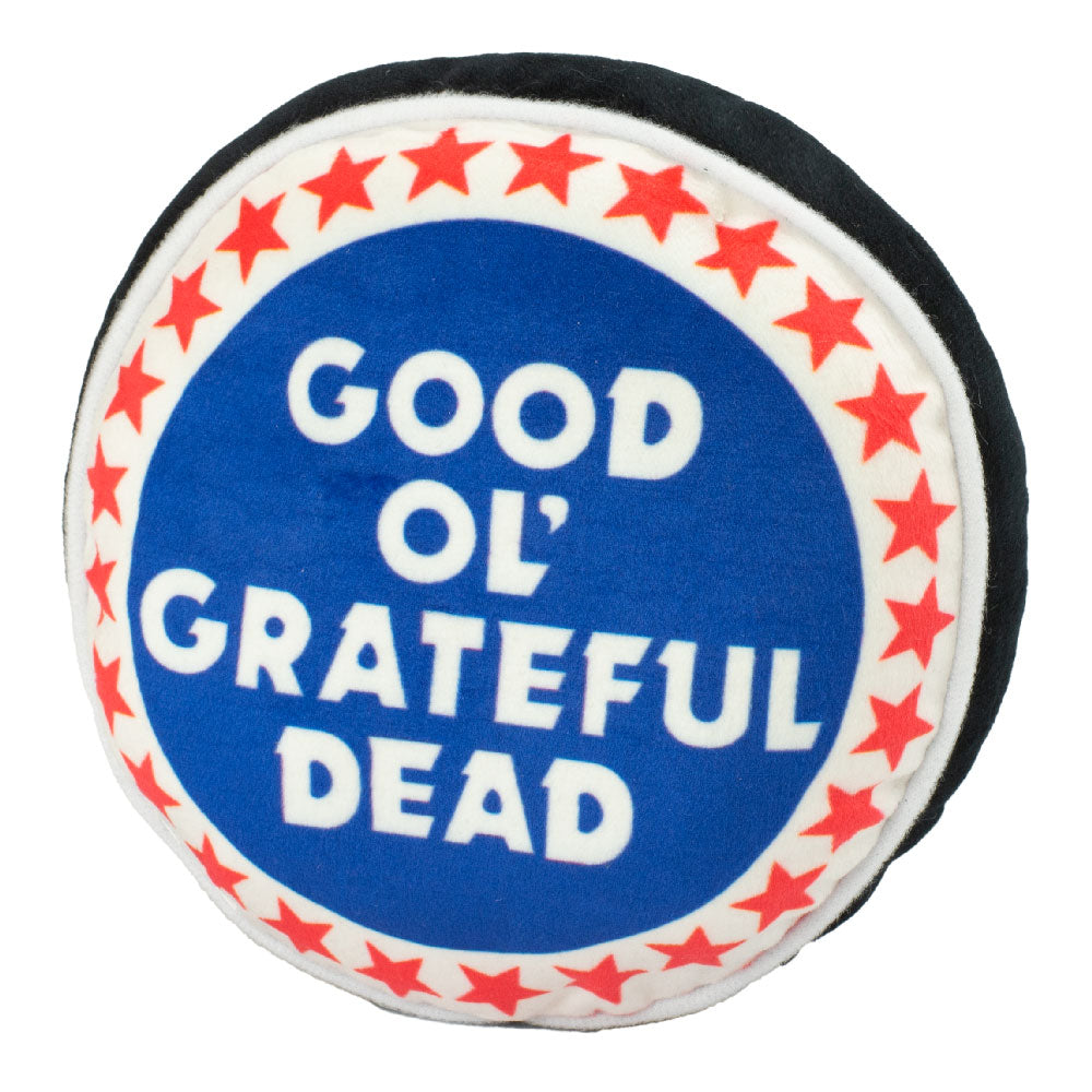Dog Toy Squeaker Plush - Grateful Dead Steal Your Face Skull + GOOD OL GRATEFUL DEAD