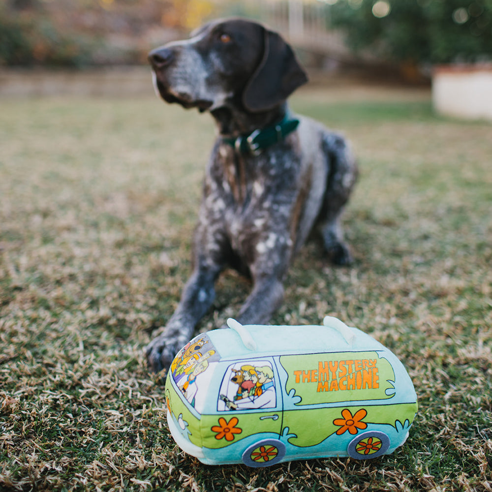 Dog Toy Squeaker Plush - Scooby Doo Group in Mystery Machine Van