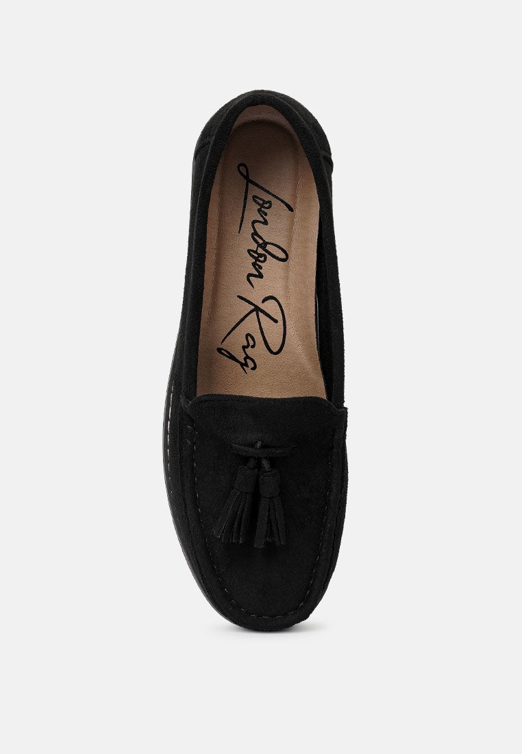 Daiki Platform Lug Sole Tassel Loafers