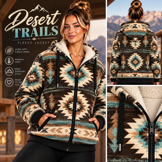 Desert Trails-FLEECE LINED HOODED JACKET-PREORDER CLOSING 11/9, ETA LATE JAN.