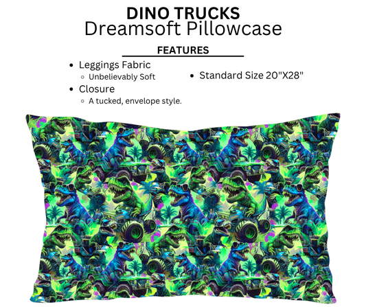 Dino Trucks Dreamsoft Pillowcases