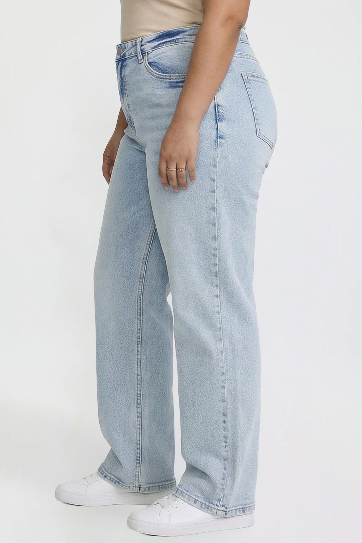 Women's Plus High Rise Wide Leg Jeans