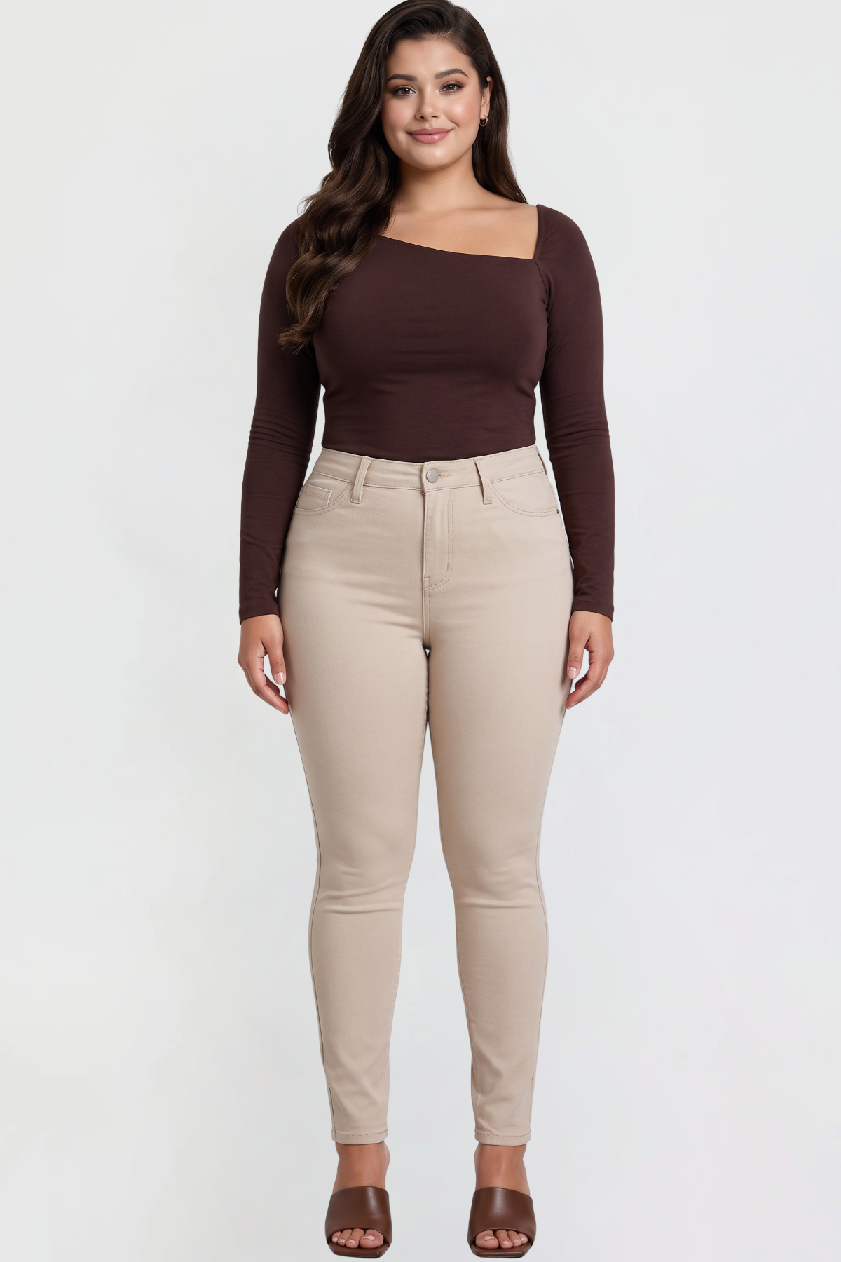 Women's Plus Mid Rise Hyperstretch Skinny Pants