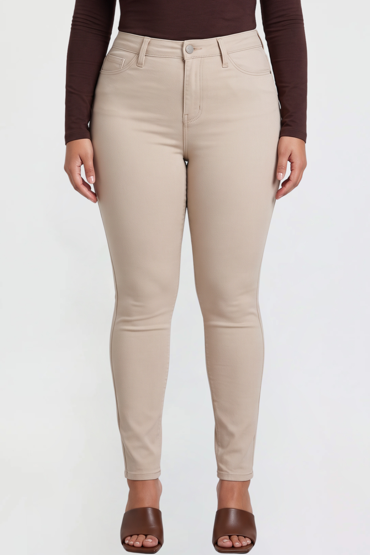 Women's Plus Mid Rise Hyperstretch Skinny Pants