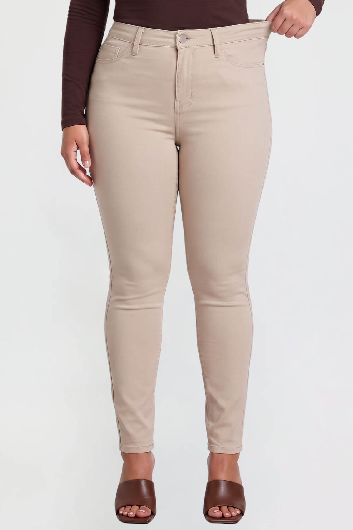 Women's Plus Mid Rise Hyperstretch Skinny Pants
