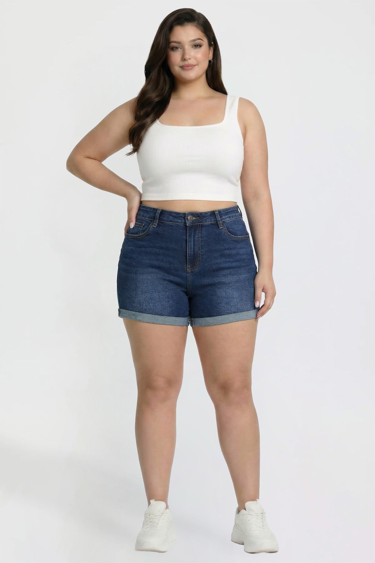 Women's Plus Cuff Hem Short