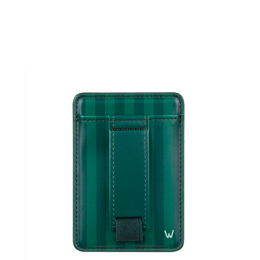 Evergreen Stripe Magnetic Wallet