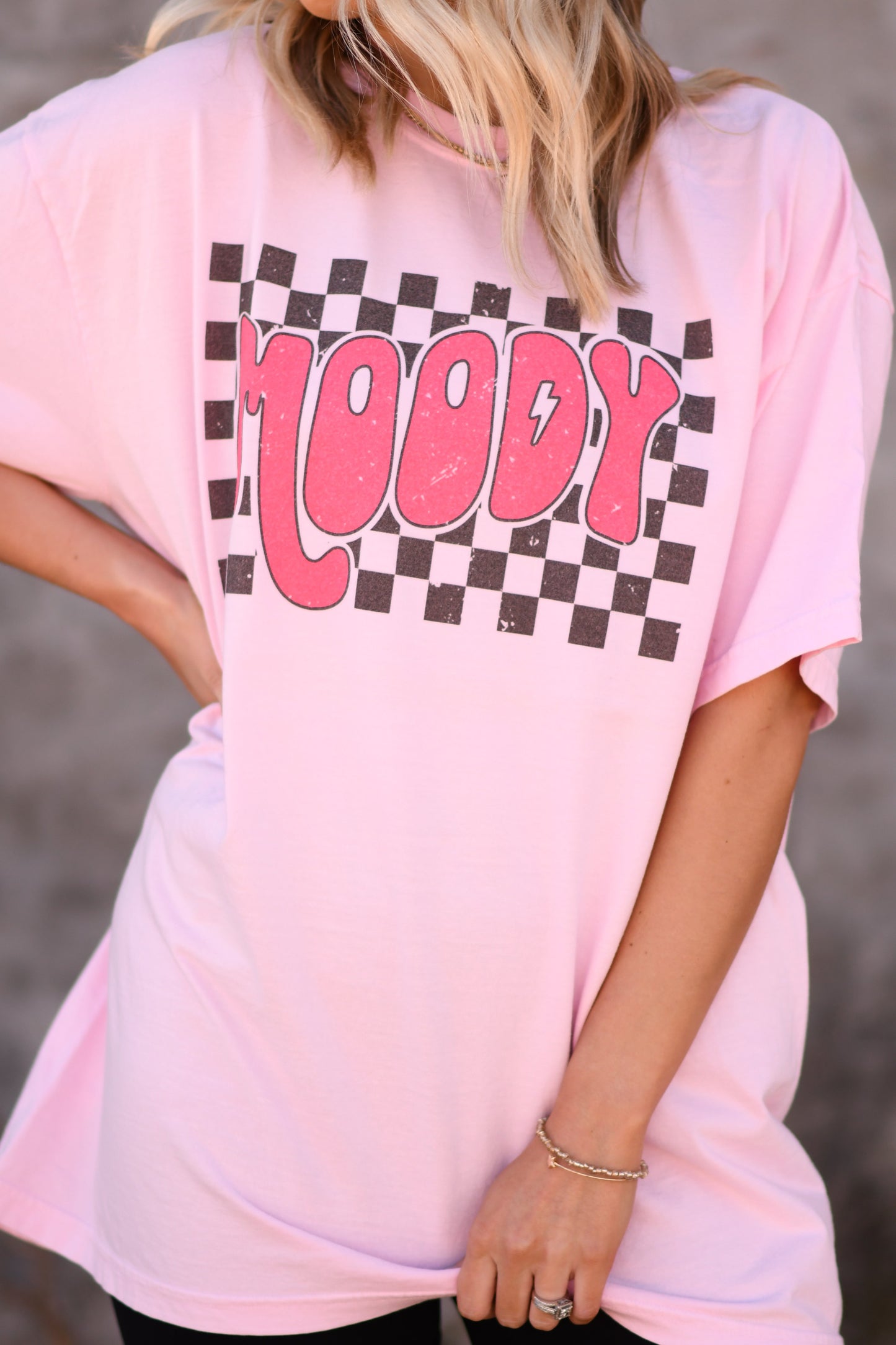 Moody Checkered Graphic Tee
