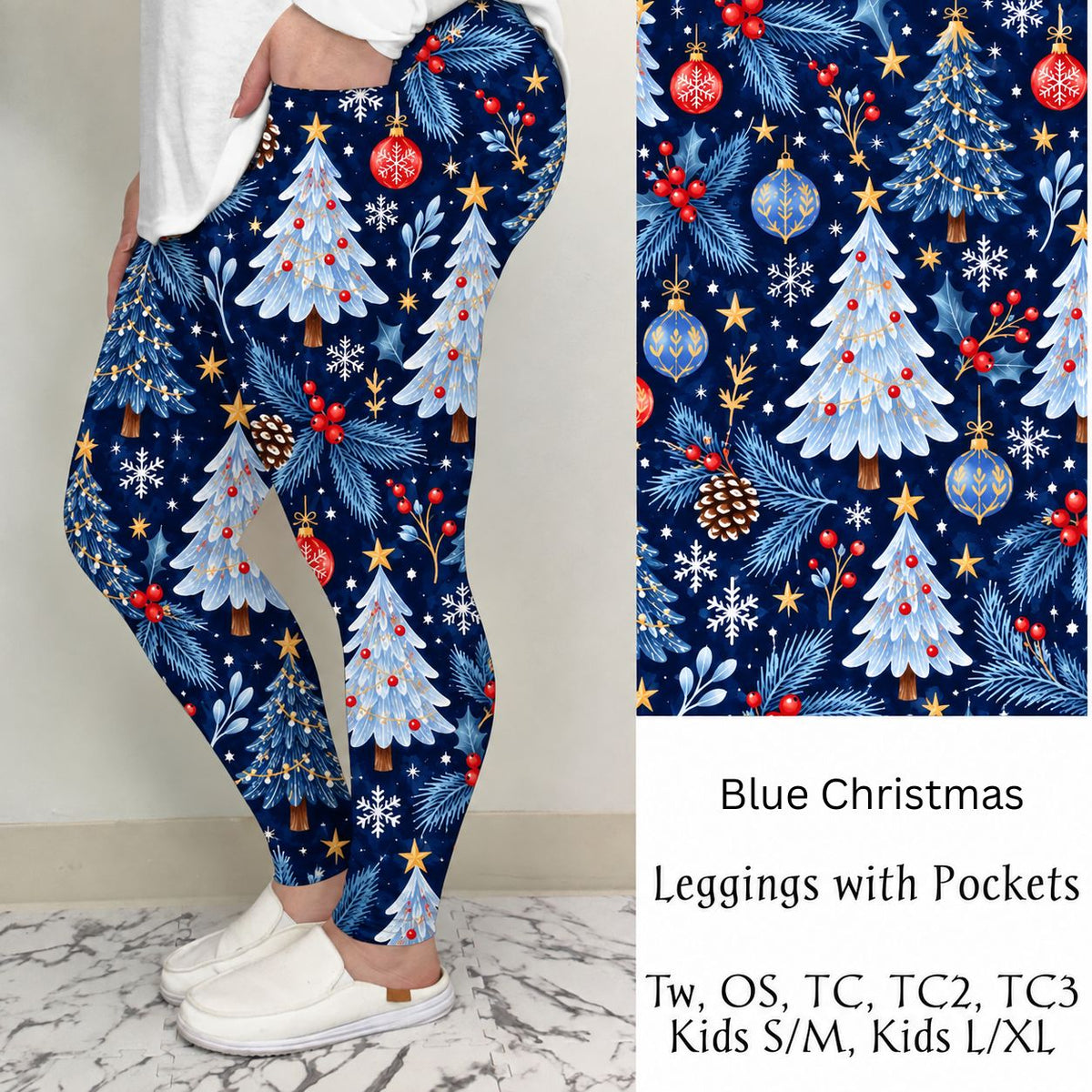 Blue Christmas Leggings/Joggers | PREORDER CLOSES 10/9, ETA LATE NOV.