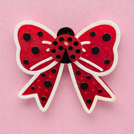 Lady Bug Bow Freshie