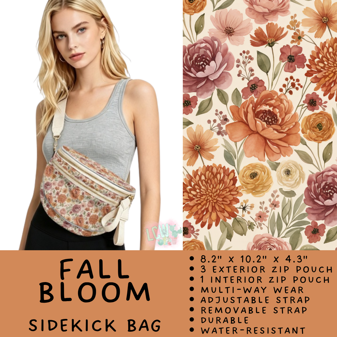 Batch #579 - Sidekick Bags 2 - Closes 9/2 - ETA early November - Fall Bloom Sidekick Bag