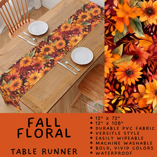 Batch #588 - Table Runners - Closes 9/21 - ETA early/mid Nov - Fall Floral Table Runner