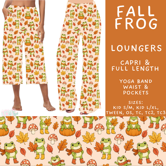 Batch #578 - July Request Run - Closes 8/31 - ETA late October - Fall Frog Capri and Full Length Loungers