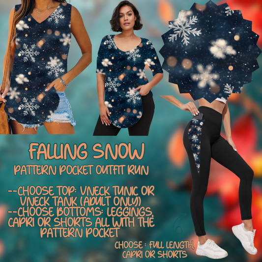 FALLING SNOW - PATTERN POCKET OUTFIT RUN 14 CLOSING 10/4
