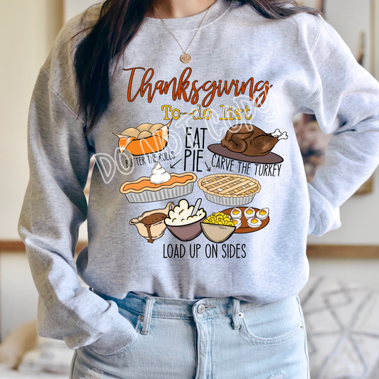 THANKSGIVING TO DO CREWNECK SWEATSHIRT