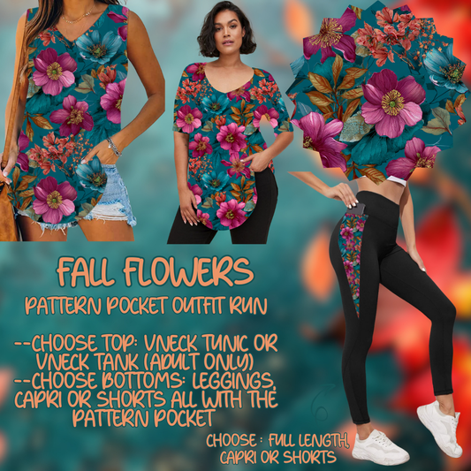 FALL FLOWERS - PATTERN POCKET OUTFIT RUN 14 CLOSING 10/4