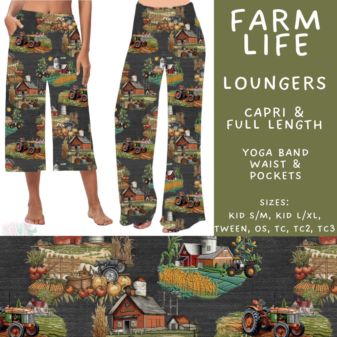 Batch #496 - Careers Collection 2 - Closes 2/25 - ETA late April - Farm Life Capri and Full Length Loungers