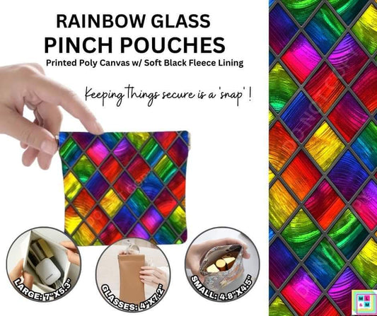 Rainbow Glass Pinch Pouches in 3 Sizes