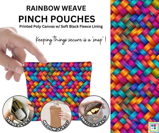 Rainbow Weave Pinch Pouches