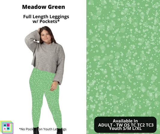 Meadow Green Full Length Leggings w/ Pockets