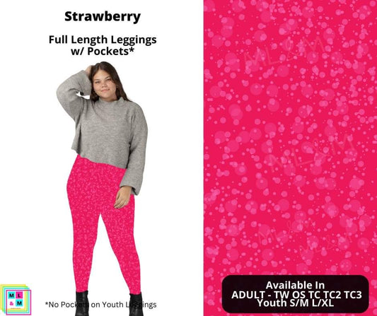 Strawberry Full Length Leggings w/ Pockets