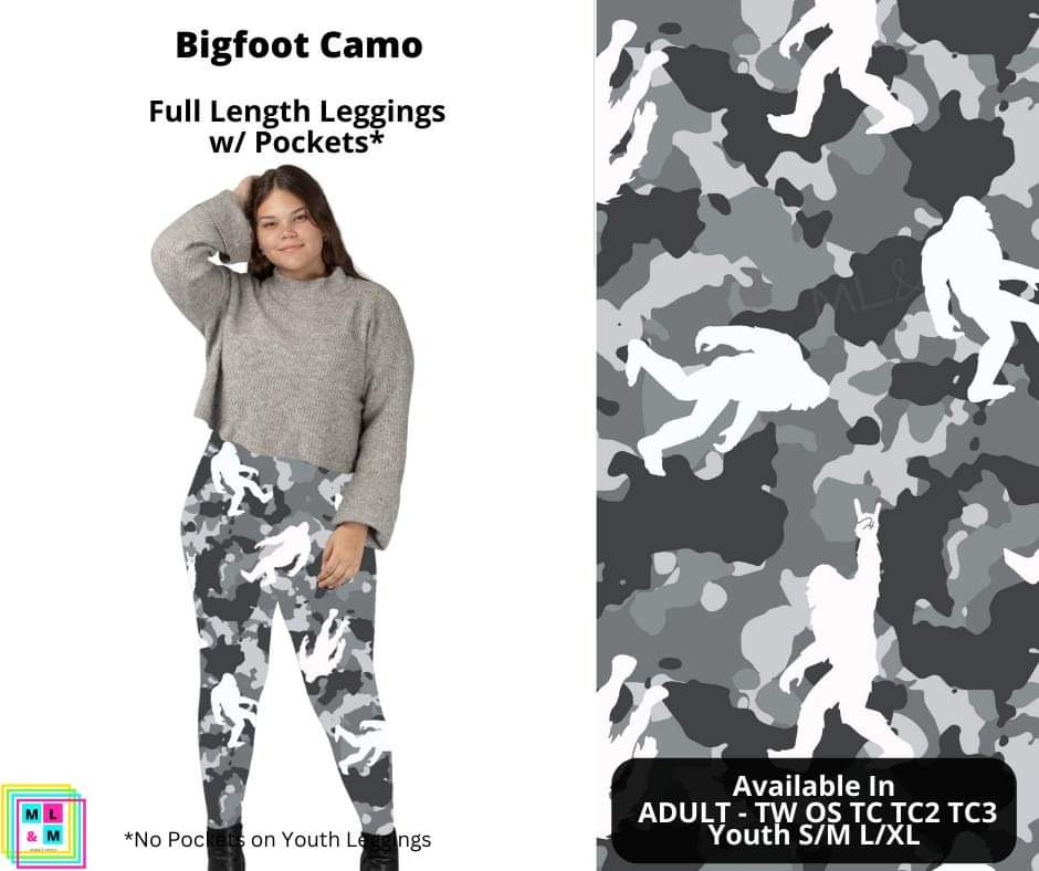 Bigfoot Camo Full Length Leggings w/ Pockets
